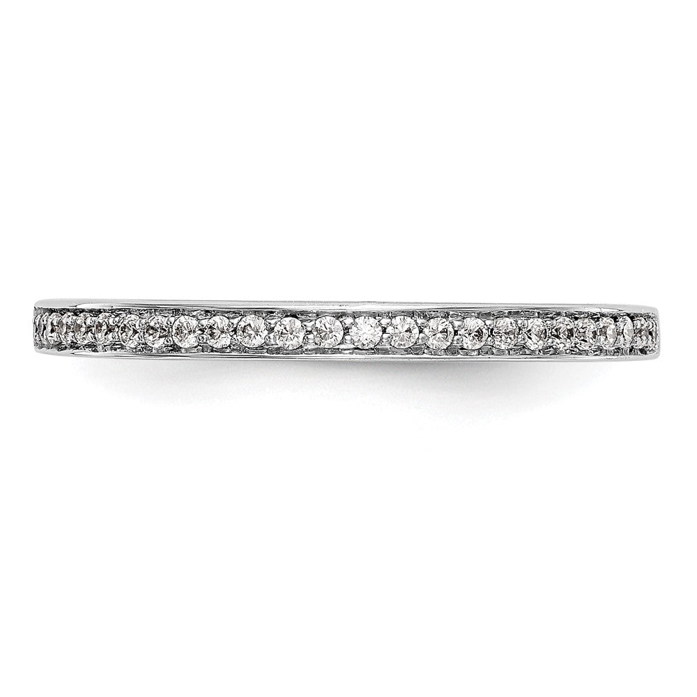 14k White Gold 1/8 carat Diamond Complete Wedding Band