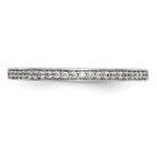 14k White Gold 1/8 carat Diamond Complete Wedding Band