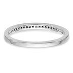 14k White Gold 1/8 carat Diamond Complete Wedding Band