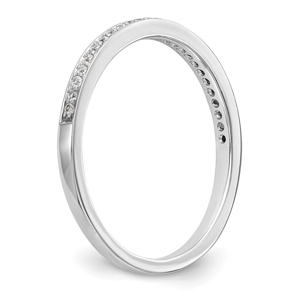 14k White Gold 1/8 carat Diamond Complete Wedding Band