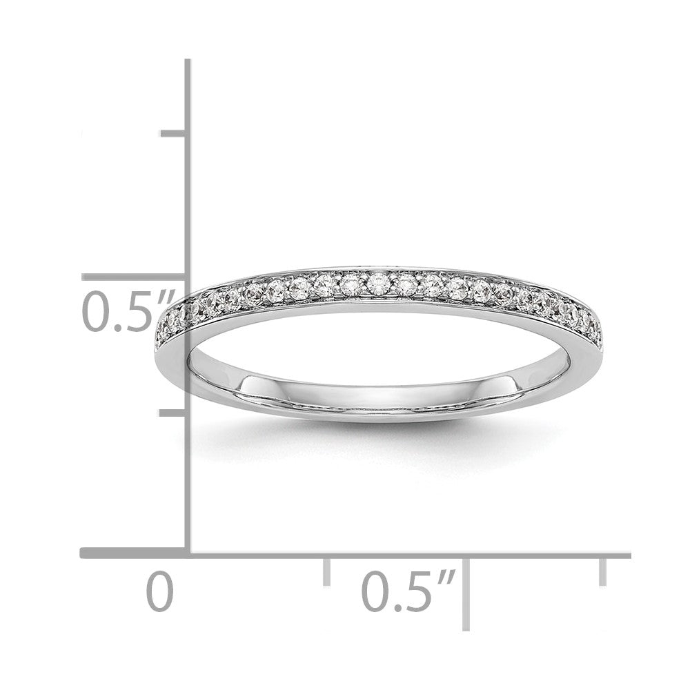 14k White Gold 1/8 carat Diamond Complete Wedding Band