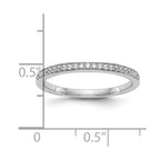14k White Gold 1/8 carat Diamond Complete Wedding Band