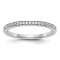 14k White Gold 1/8 carat Diamond Complete Wedding Band