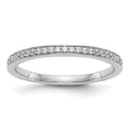 14k White Gold 1/8 carat Diamond Complete Wedding Band