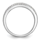 14k White Gold 3/8 carat Round/Baguette Diamond Complete Wedding Band