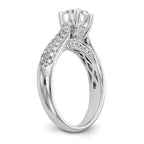 14kw Lab Grown Diamond VS/SI+ G+ Engagement Ring w/.75ct Center