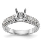 14kw Lab Grown Diamond VS/SI+ G+ Engagement Ring w/.75ct Center