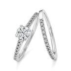 14k White Gold 1/10 carat Diamond Complete Wedding Band