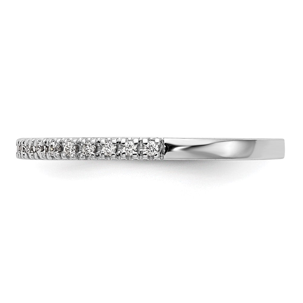 14k White Gold 1/10 carat Diamond Complete Wedding Band
