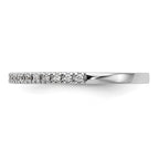 14k White Gold 1/10 carat Diamond Complete Wedding Band
