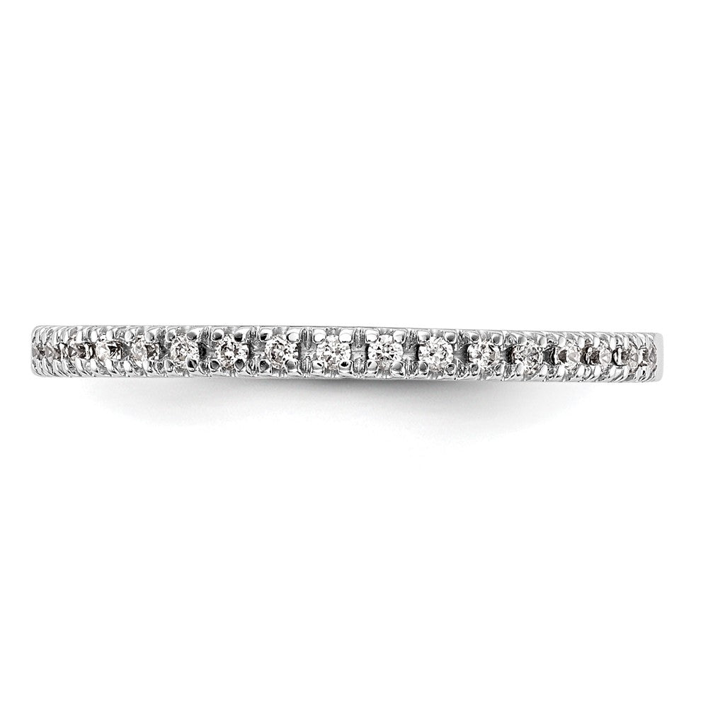 14k White Gold 1/10 carat Diamond Complete Wedding Band