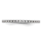 14k White Gold 1/10 carat Diamond Complete Wedding Band
