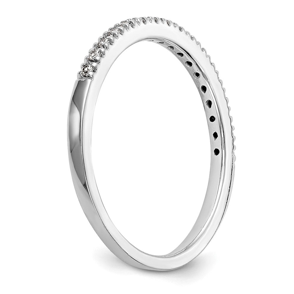 14k White Gold 1/10 carat Diamond Complete Wedding Band