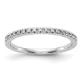 14k White Gold 1/10 carat Diamond Complete Wedding Band