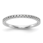 14k White Gold 1/10 carat Diamond Complete Wedding Band