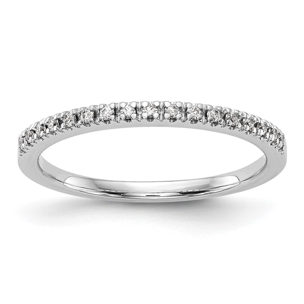 14k White Gold 1/10 carat Diamond Complete Wedding Band