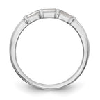 14k White Gold 1/3 carat Baguette Diamond Complete Wedding Band