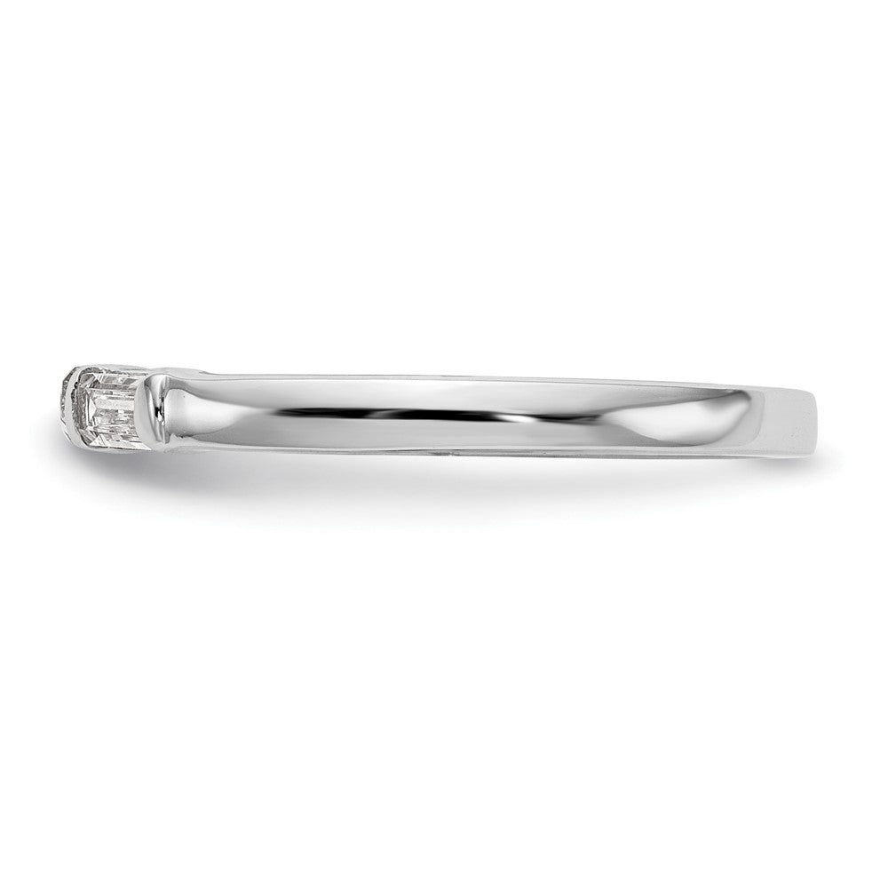 14k White Gold 1/3 carat Baguette Diamond Complete Wedding Band