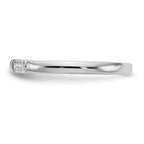 14k White Gold 1/3 carat Baguette Diamond Complete Wedding Band