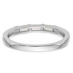 14k White Gold 1/3 carat Baguette Diamond Complete Wedding Band