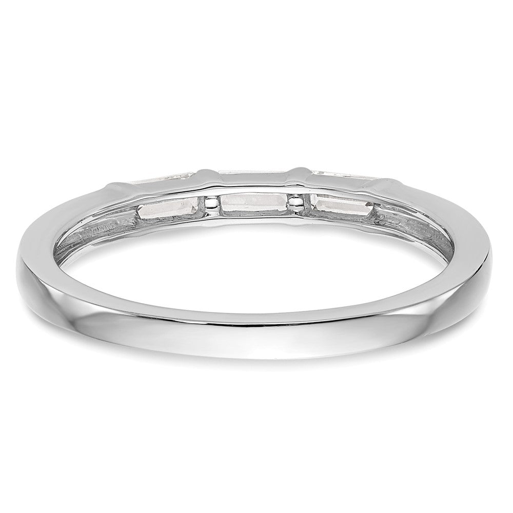 14k White Gold 1/3 carat Baguette Diamond Complete Wedding Band