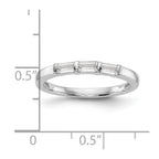14k White Gold 1/3 carat Baguette Diamond Complete Wedding Band