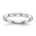 14k White Gold 1/3 carat Baguette Diamond Complete Wedding Band