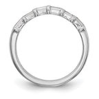 14k White Gold 1/4 carat Baguette Diamond Complete Wedding Band