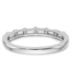 14k White Gold 1/4 carat Baguette Diamond Complete Wedding Band
