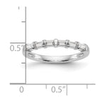 14k White Gold 1/4 carat Baguette Diamond Complete Wedding Band