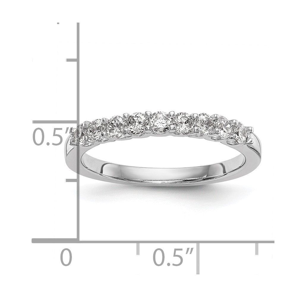 14k White Gold Diamond Wedding Band