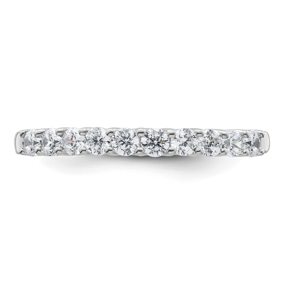 14k White Gold 1/2 carat Lab Grown Diamond VS/SI+ G+ Complete Wedding Band
