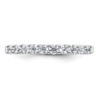 14k White Gold 1/2 carat Lab Grown Diamond VS/SI+ G+ Complete Wedding Band