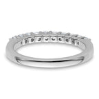14k White Gold 1/2 carat Lab Grown Diamond VS/SI+ G+ Complete Wedding Band