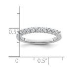 14k White Gold 1/2 carat Lab Grown Diamond VS/SI+ G+ Complete Wedding Band