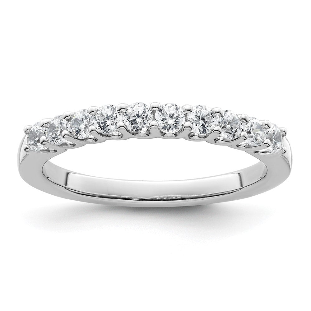 14k White Gold 1/2 carat Lab Grown Diamond VS/SI+ G+ Complete Wedding Band