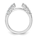14k White Gold 1/2 carat Lab Grown Diamond VS/SI+ G+ Semi Mount Peg Set Engagement Ring