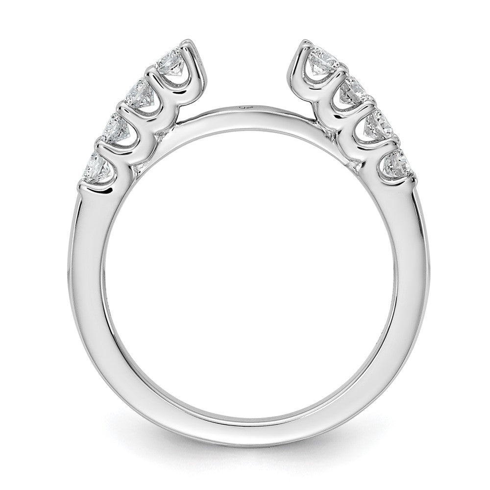 14k White Gold 1/2 carat Lab Grown Diamond VS/SI+ G+ Semi Mount Peg Set Engagement Ring