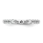 14k White Gold 1/2 carat Lab Grown Diamond VS/SI+ G+ Semi Mount Peg Set Engagement Ring