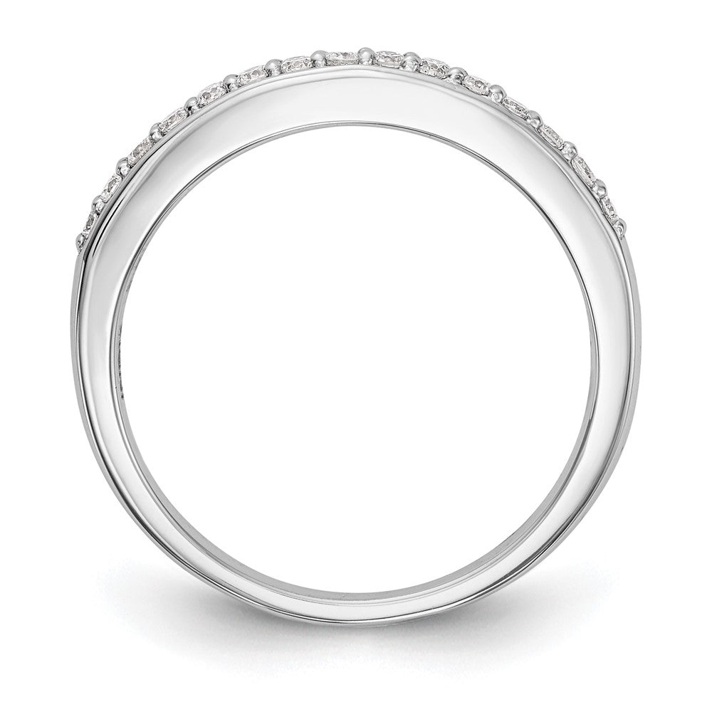 14k White Gold 1/5 carat Diamond Complete Wedding Band