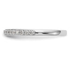 14k White Gold 1/5 carat Diamond Complete Wedding Band