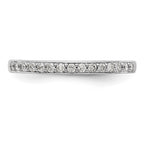 14k White Gold 1/5 carat Diamond Complete Wedding Band