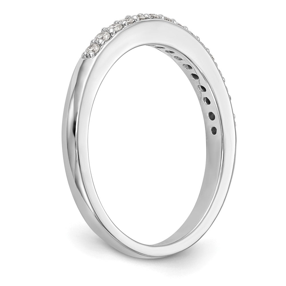 14k White Gold 1/5 carat Diamond Complete Wedding Band