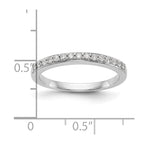 14k White Gold 1/5 carat Diamond Complete Wedding Band