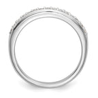 14k White Gold 1/4 carat Diamond Complete Wedding Band