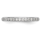 14k White Gold 1/4 carat Diamond Complete Wedding Band