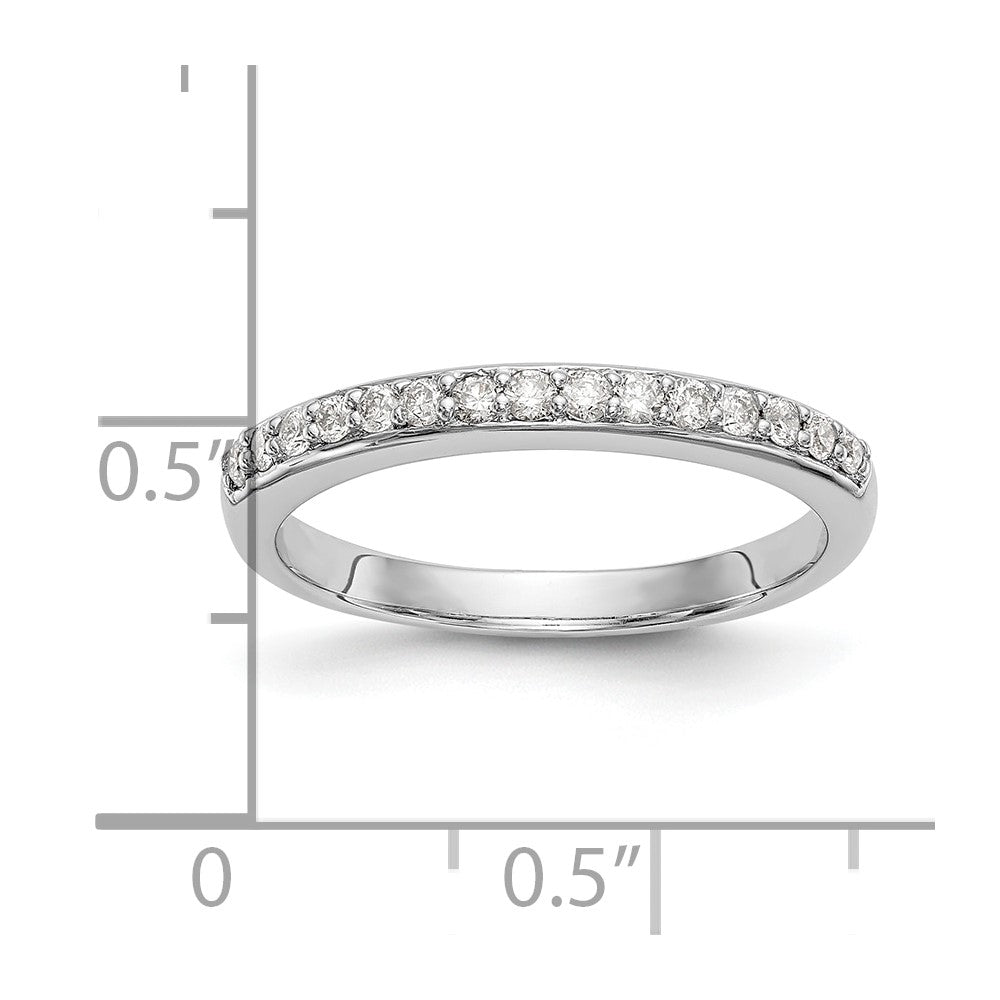 14k White Gold 1/4 carat Diamond Complete Wedding Band