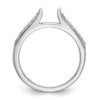14k White Gold 1/4 carat Lab Grown Diamond VS/SI+ G+ Semi Mount Peg Set Engagement Ring