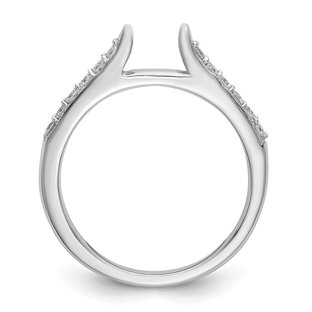 14k White Gold 1/4 carat Lab Grown Diamond VS/SI+ G+ Semi Mount Peg Set Engagement Ring