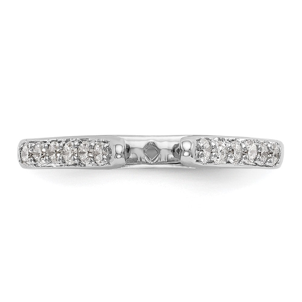 14k White Gold 1/4 carat Lab Grown Diamond VS/SI+ G+ Semi Mount Peg Set Engagement Ring
